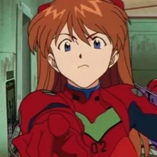 😡 7d586f1b Asuka Langley Sohryu Neon Genesis Evangelion Anime, Personaggio, Ragazza, Asuka, Evangelion telegram sticker