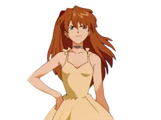 😀 453c2ebf Asuka Langley Soryu Neon Genesis Evangelion アニメ, アスカ, エヴァンゲリオン, キャラクター, 女の子, 赤髪 telegram sticker