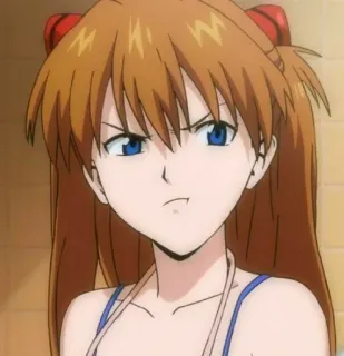 🌟 4057ae53 Asuka Langley Soryu Neon Genesis Evangelion アニメ, マンガ, アスカ・ラングレー, エヴァンゲリオン, ツンデレ telegram sticker