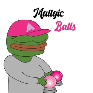 ⚽ 3942d937 Pepe the Frog Mattgic Balls Pepe, frog, meme, internet meme, magic balls, satire telegram sticker