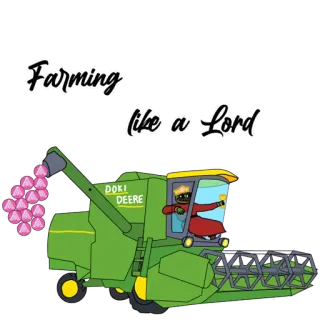 💎 66a9c068 Farming like a Lord farming, agriculture, combine harvester, lord, country, rural telegram sticker