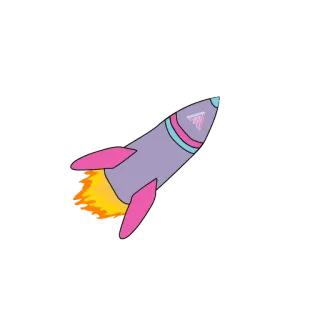 🚀 808c9653 rocket, space, launch, sticker, cartoon, fly, spaceship telegram sticker
