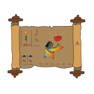 📄 84dbcee1 ancient Egypt, hieroglyphs, scroll, cartoon, historical, Egyptian, pharaoh, artifact telegram sticker