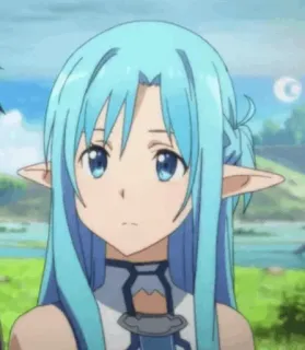 💞 35f8cec2 Asuna Yuuki Sword Art Online anime, Asuna, Yuuki, Sword Art Online, elf, video game telegram sticker