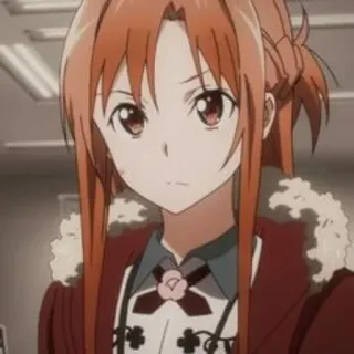 🍂 ed871f88 Asuna Yuuki Sword Art Online Anime, Nữ, Nhân vật, Chân dung telegram sticker