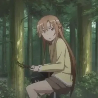 🍂 f7feecaa Asuna Yuuki Sword Art Online Anime, Cô gái, Nhân vật, Kiếm, Nghệ thuật, Trực tuyến telegram sticker