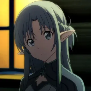 ❓ 34756123 Asuna Sword Art Online Anime, Elf, Asuna, Sword Art Online, Thiếu Lâm telegram sticker