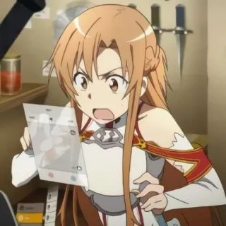 😩 f6009e1b Asuna Yuuki Sword Art Online Anime, Sword Art Online, Asuna, Asuna Yuuki, Nhân vật, Cô gái telegram sticker