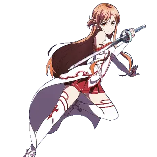 🗡 49607a2d Asuna Yuuki Sword Art Online Anime, Kiếm, Cô gái, Nhân vật, Fantasy, Asuna, Sword Art Online telegram sticker