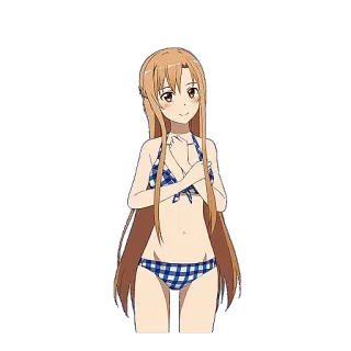 ☺️ bd5a7e2c Anime, Cô gái, Bikini, Đồ bơi, Hoạt hình, Dễ thương telegram sticker