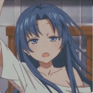 😴 87283e71 アニメ, 女の子, 青髪, 漫画, 女性, キャラクター telegram sticker