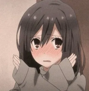 🙅‍♀️ 8747492f アニメガール, 赤面, 可愛い, 漫画 telegram sticker