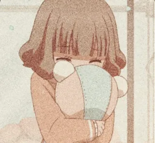 😍 f6fcdf54 アニメ, 女の子, テディベア, かわいい, 悲しい telegram sticker