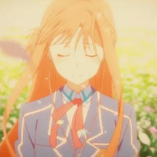 🎶 16e4ff69 Asuna Sword Art Online anime, character, girl, peaceful, beautiful, portrait, illustration whatsapp sticker