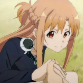 🍂 27a7e05a Asuna Yuuki Sword Art Online anime, girl, smiling, character, cute, asuna, sword art online whatsapp sticker