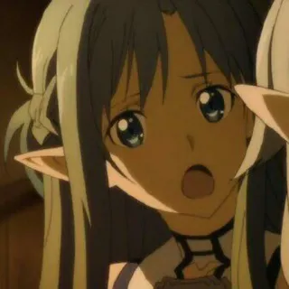 ❄️ 2b66db1e Asuna Sword Art Online anime, elf, character, blue hair, Sword Art Online, Asuna whatsapp sticker