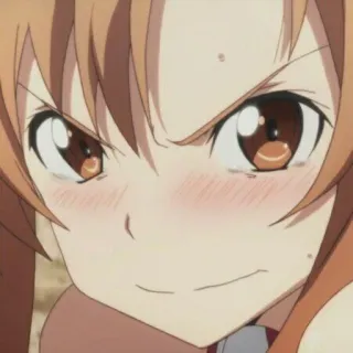 🌼 334f61f3 anime, girl, angry, determined, character, portrait whatsapp sticker