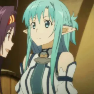 💘 3c37998a Asuna Sword Art Online anime, female, elf, character, Asuna, Sword Art Online whatsapp sticker