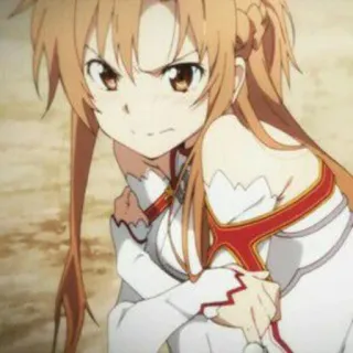 🌼 4b06f9b5 Asuna Sword Art Online anime, character, girl, sword art online, asuna whatsapp sticker