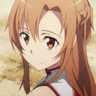 🍜 4c04b9d5 Asuna Yuuki Sword Art Online anime, Asuna, Sword Art Online, character, illustration, portrait whatsapp sticker