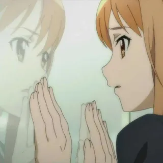 ✨ 79681520 anime, girl, reflection, portrait whatsapp sticker