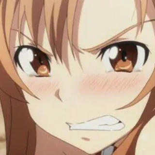 🌼 832710d6 Asuna Yuuki Sword Art Online anime, girl, angry, cute, anime girl, sword art online, asuna whatsapp sticker