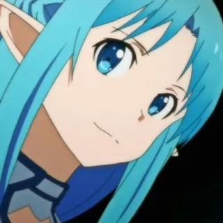 🌧 8cc9121f Asuna Yuuki Sword Art Online anime, manga, sword art online, asuna, yuuki, cartoon, elf whatsapp sticker