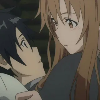 🌾 8d492f3b anime, romance, characters, couple, animated whatsapp sticker