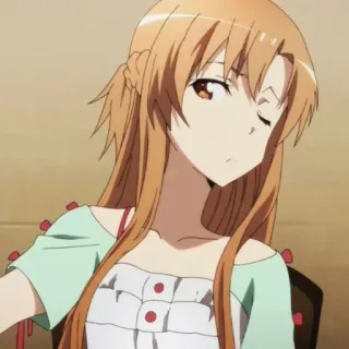 🥀 915b52c5 Asuna Yuuki Sword Art Online anime, cartoon, animated, girl, character whatsapp sticker