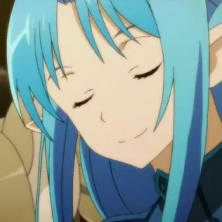 ☁️ c0840cf7 Asuna Sword Art Online anime, girl, character, asuna, sword art online, smile, cute whatsapp sticker