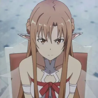 🖤 e8c5051c Asuna Sword Art Online anime, elf, video game, character, sword art online, asuna whatsapp sticker