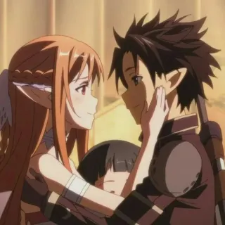 🖤 ed71a060 Asuna Sword Art Online anime, fantasy, Sword Art Online, romance, Asuna, anime girl, anime couple whatsapp sticker