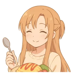 ☺ cd0805fa comida, dibujos animados, anime, sonrisa, feliz telegram sticker