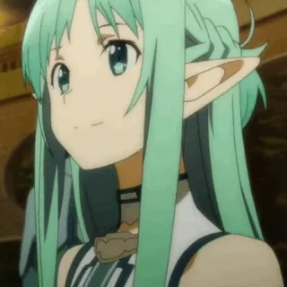❄️ 016ae44c Asuna Sword Art Online anime, elf, Asuna, Sword Art Online, character, video game telegram sticker