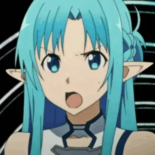 ❄️ 0af4e745 Asuna Yuuki Sword Art Online anime, cartoon, animation, digital art, character telegram sticker