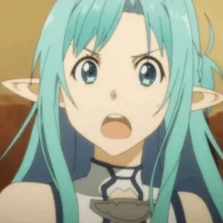 ❄️ 15844d6a Asuna Sword Art Online anime, character, sword art online, asuna, animated telegram sticker