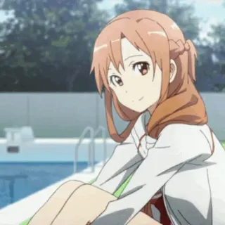 🧡 1c2a4864 Asuna Sword Art Online anime, girl, cute, character, Asuna, Sword Art Online telegram sticker