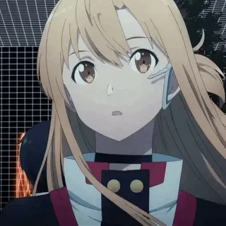 🧡 48a7f408 anime girl, blonde hair, anime character, female, portrait telegram sticker