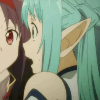 ❄️ 87791a9e Asuna Sword Art Online anime, female, cute, cartoon, fanart telegram sticker