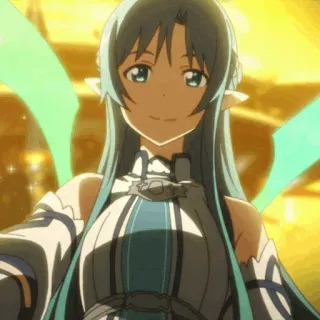 ❄️ 9edbfb32 Asuna Yuuki Sword Art Online anime, manga, fantasy, character, Asuna, waifu, sword art online telegram sticker
