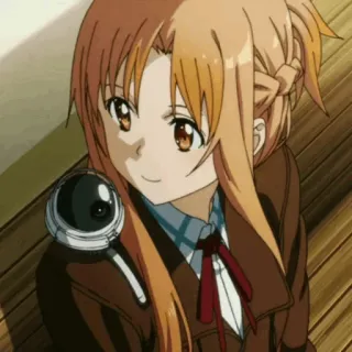 🧡 a84ed7fc Asuna Yuuki Sword Art Online anime, girl, character, cute, sword art online, asuna yuuki telegram sticker