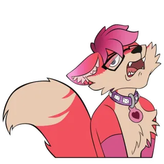 😑 a4e15929 ケモノ, 獣人, カートゥーン, 犬, 狐, 動物, かわいい telegram sticker