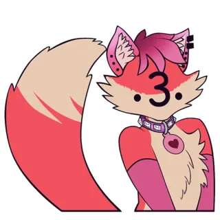 🙃 cb56f9c3 3 キツネ, ケモノ, 擬人化, 動物, アニメ, かわいい telegram sticker