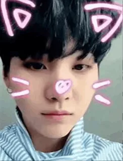 😜 bf8186c7 셀카, 고양이 필터, 귀여운, 인물 사진, 사람, 얼굴 telegram sticker