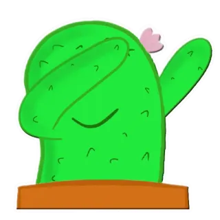 😎 7a08decd Kaktus, Dab, Pflanze, Grün, Süss telegram sticker