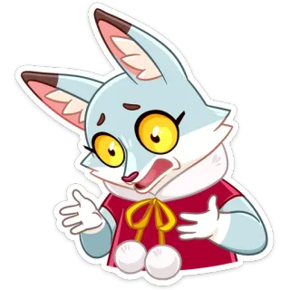 😳 08dc808e cartoon, fox, animal, sticker, cute, emoji telegram sticker