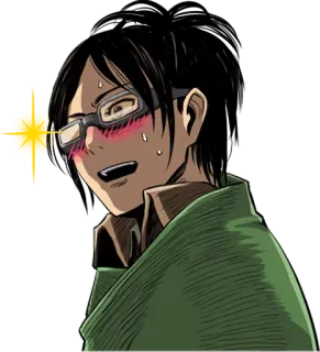✨ cfe56fe3 Hanji Zoe Attack on Titan アニメ, 進撃の巨人, ハンジ・ゾエ, ファンアート telegram sticker