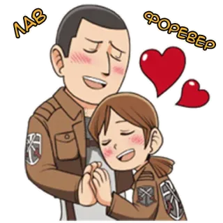 ❤️ 90c429da ЛАВ ФОРЕВЕР pasangan, cinta, romansa, hati, kasih sayang, kartun telegram sticker
