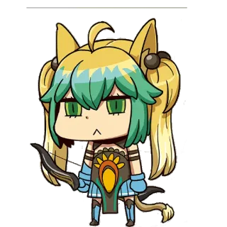 😕 d6d1c27e Аниме, Чиби, Мультфильм, Лучник, Стрела, Фэнтези, Персонаж whatsapp sticker