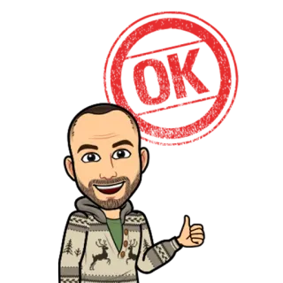 👍 f719ef8e Bitmoji, Avatar, hombre, pulgar arriba, sonriendo, positivo, dibujos animados telegram sticker